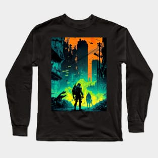 Retro-Futuristic Cyberpunk Rebels Long Sleeve T-Shirt